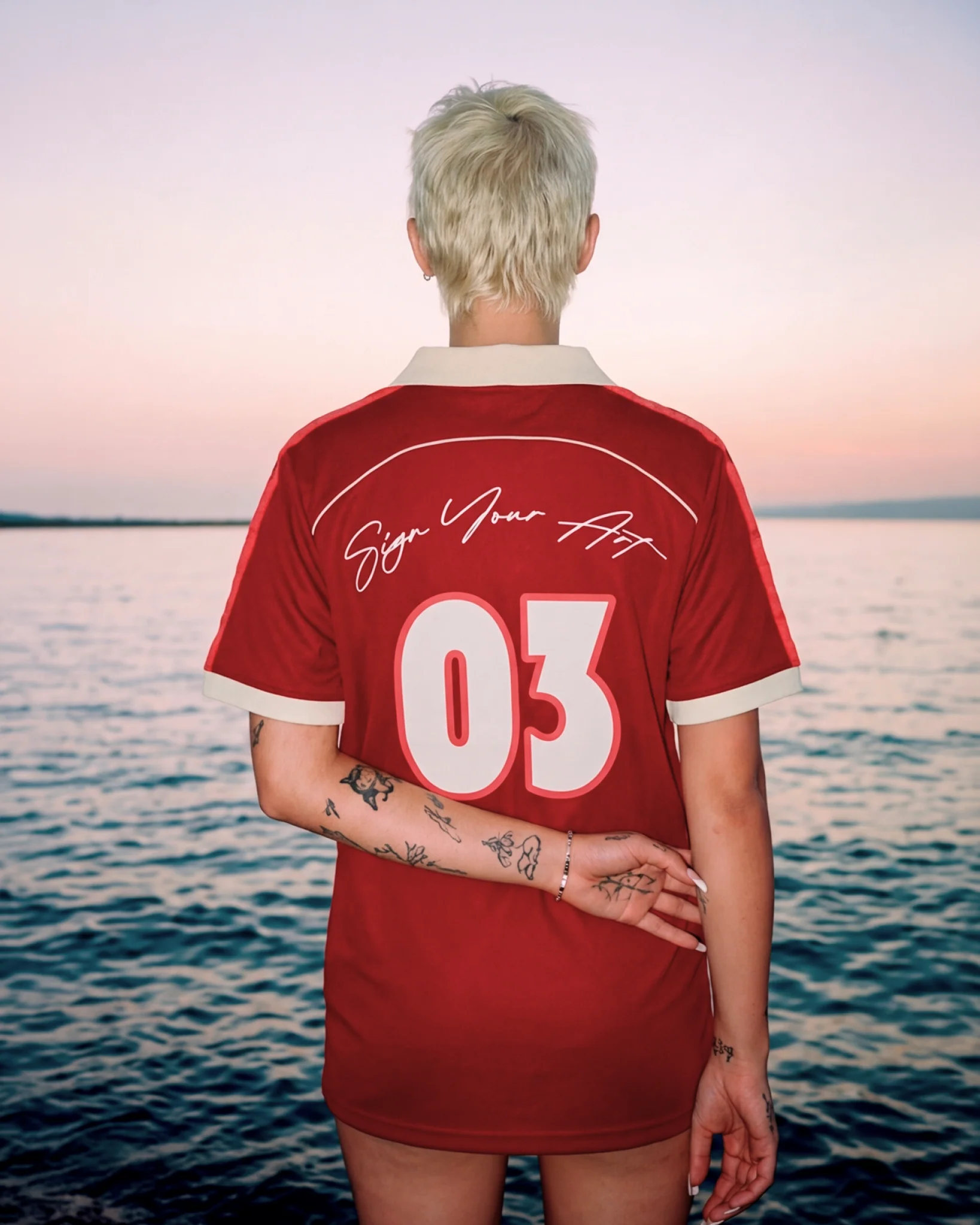 Hot Cherry Football Tee - Image 2